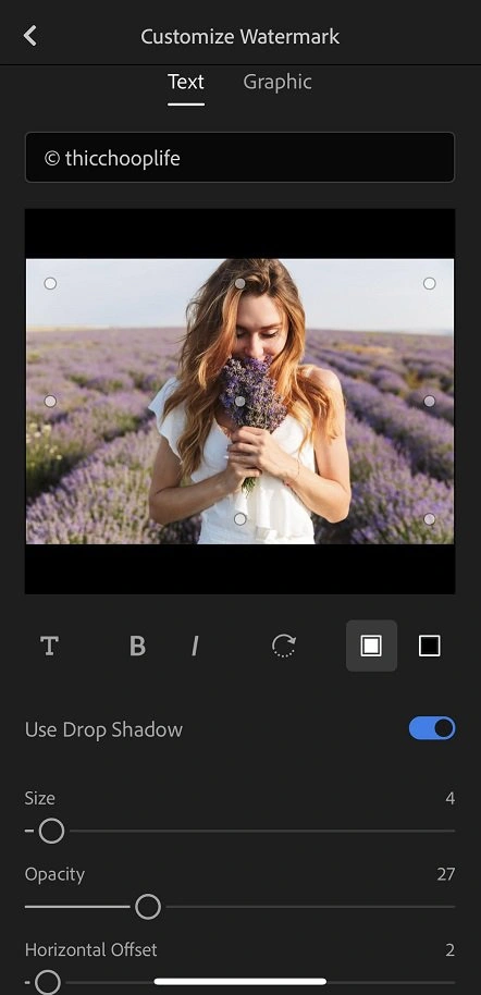 Adding a Text Watermark mark