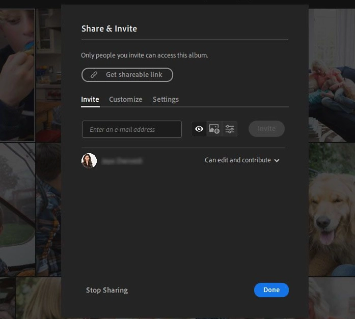 Collaborating with Shared Group Albums